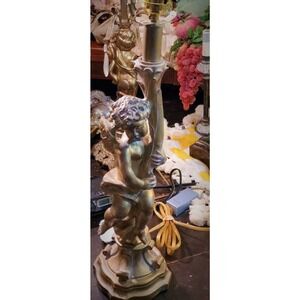 Beaux Arts Regency Cast Vintage Cherub Table Lamp